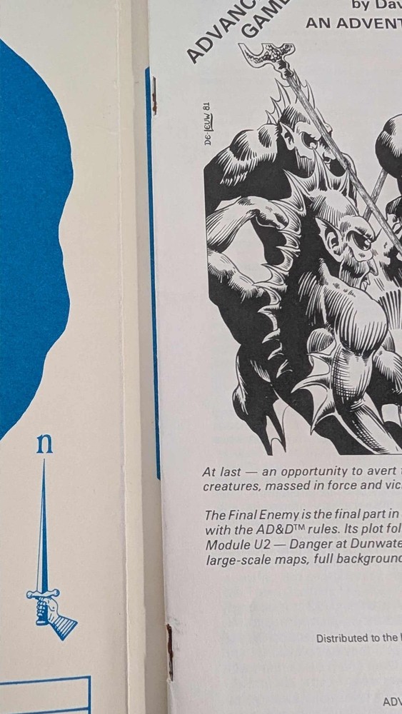 Dungeons & Dragons U3 Final Enemy (Rusting Staples)(Missing Page)(See Photos)