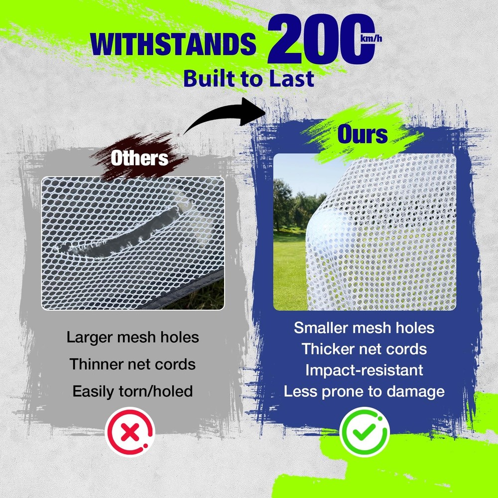Golf Net, Pro-Grade 10x7 FT Golf Practice Net Kit with 2-in-1 Replaceable Non...