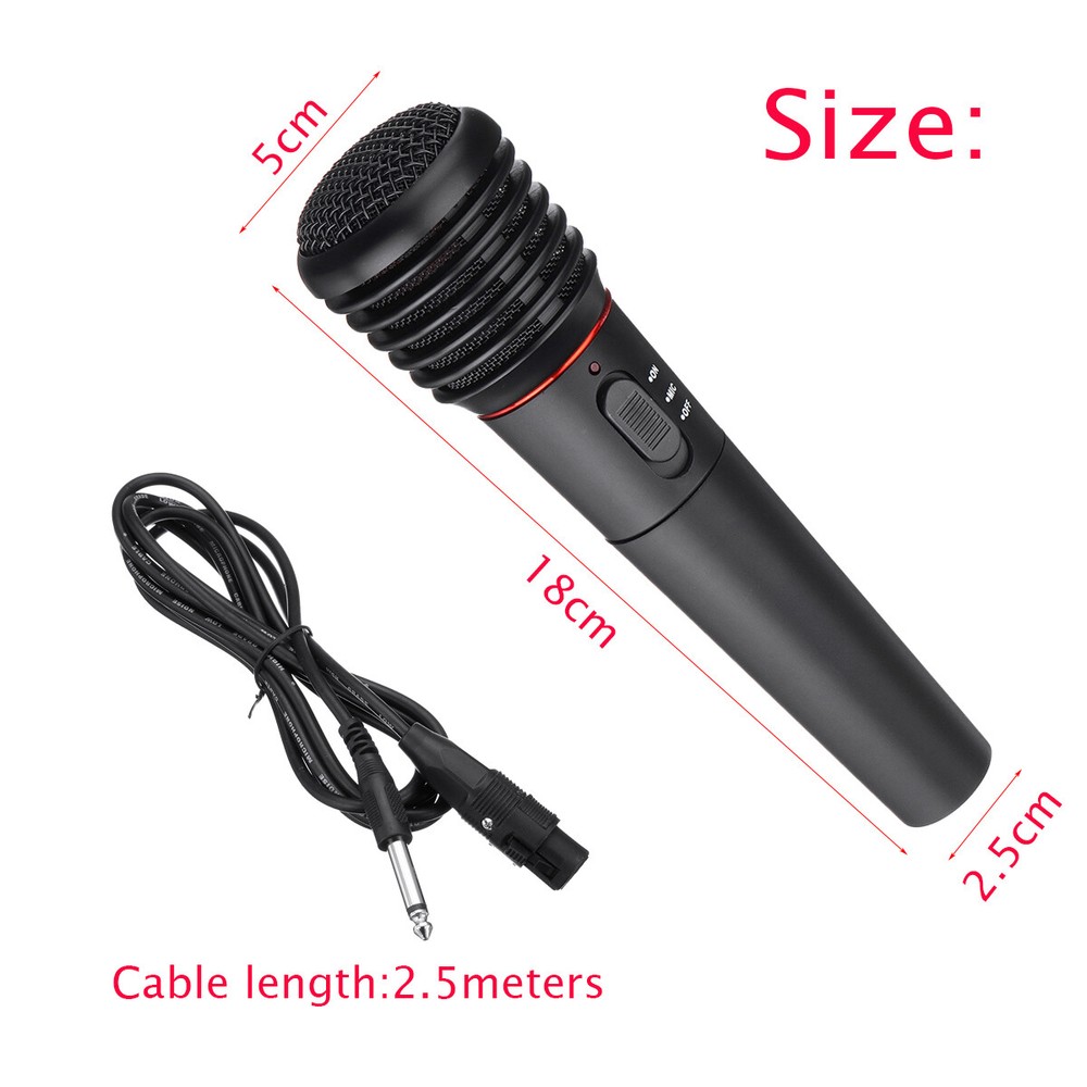 Microphone Wireless/Wired 2 in 1 Handheld Cordless Mic For Karaoke Singing DJ