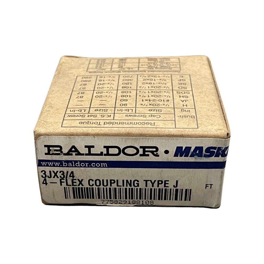 3J x 3/4 Maska FLEX COUPLING HUB Type J 3/4" ID