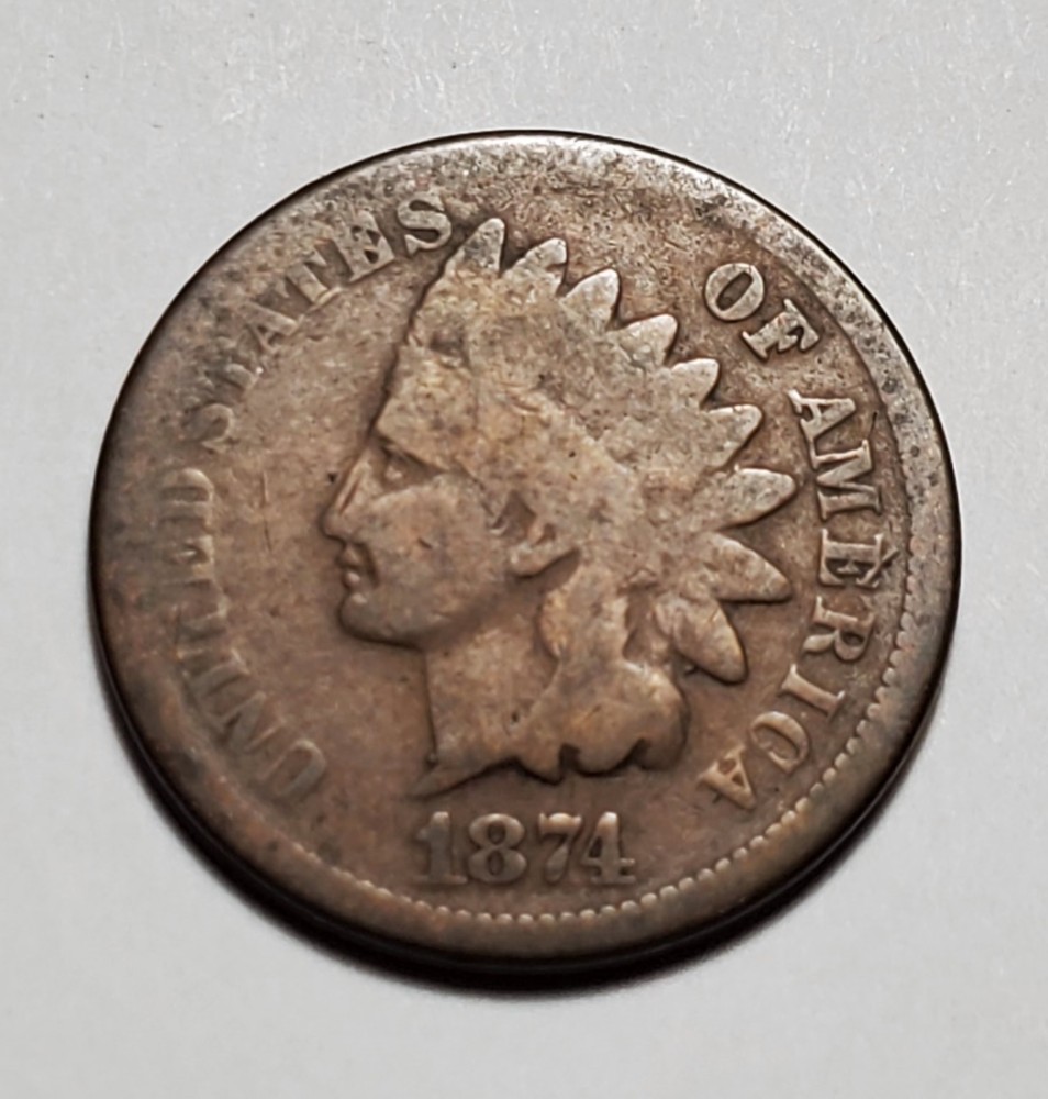 1874 INDIAN HEAD CENT  PENNY #C9716