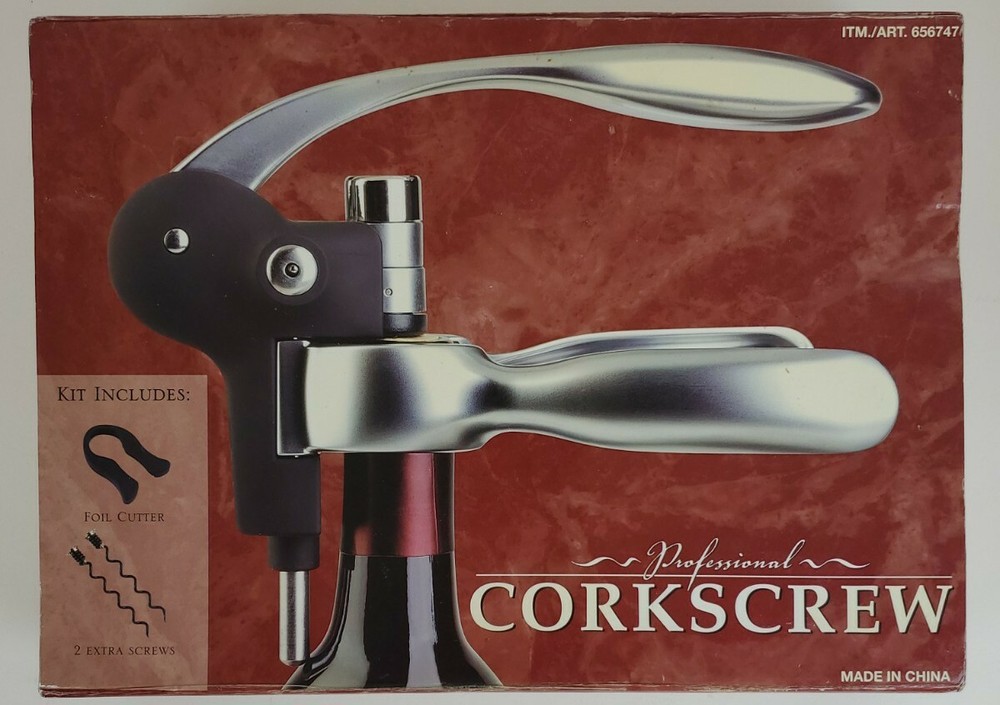 Professional Wine Bottle Corkscrew 656747. Open box