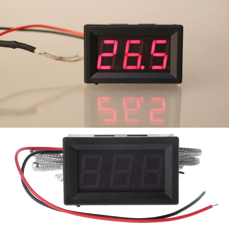 LED Display K-Type Thermocouple Probe Thermometer Temperature Instrument Tester