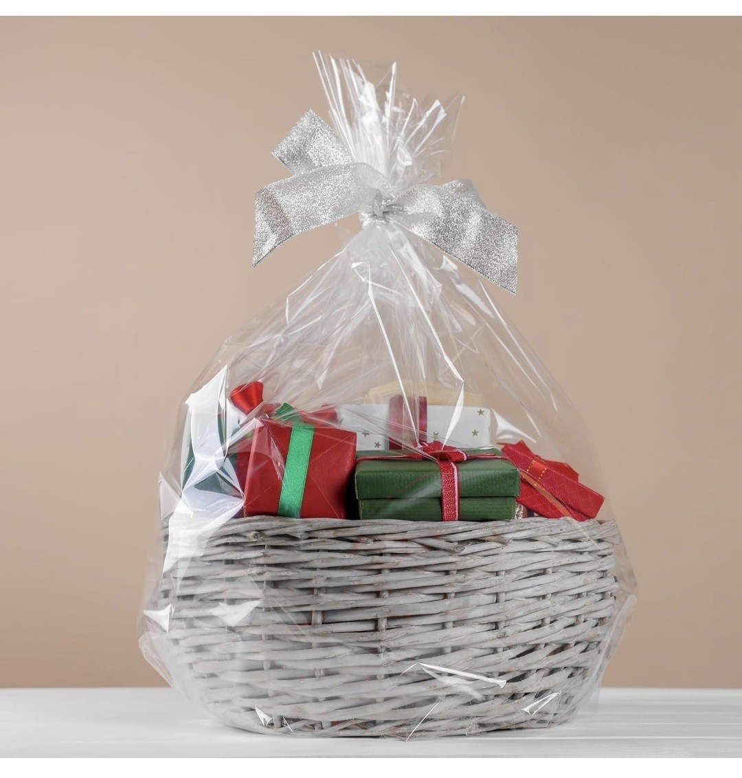 Shrink Wrap Basket Bags 20" X 20" Domed Shape Clear MEDIUM - 10 Bags