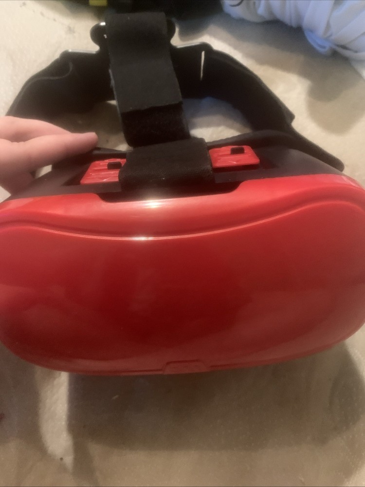 Onn Red Virtual Reality Smartphone Headset Compatible with 6" Screen