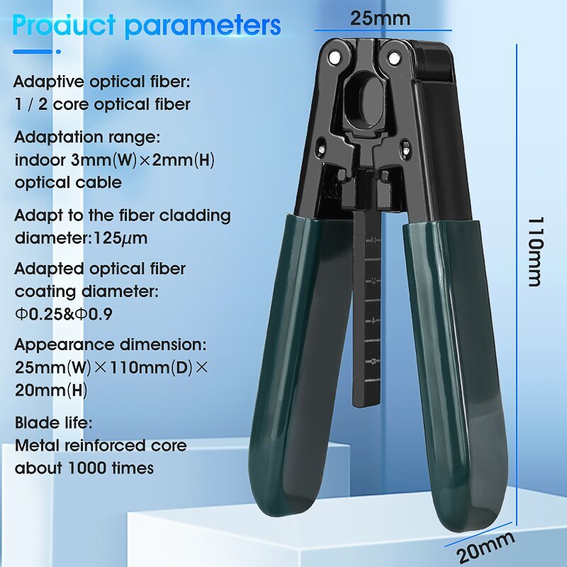 Fiber Optic Stripping FTTH Fiber Optic Cable Stripper Striping Optical Pliers