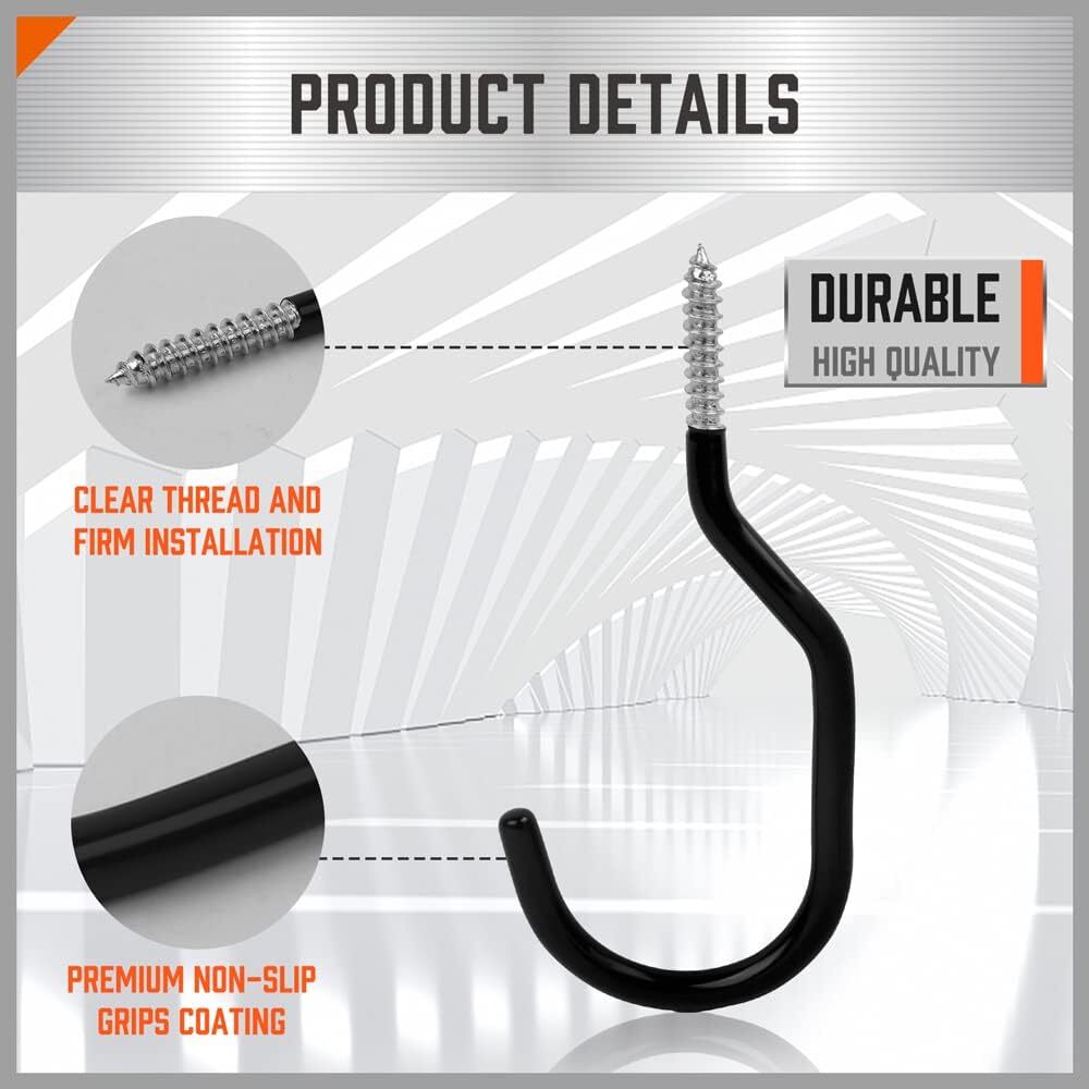 48PC Garage Storage Hooks Bike Tool Storage Hook Set Screw In Hooks 100LBS / Per