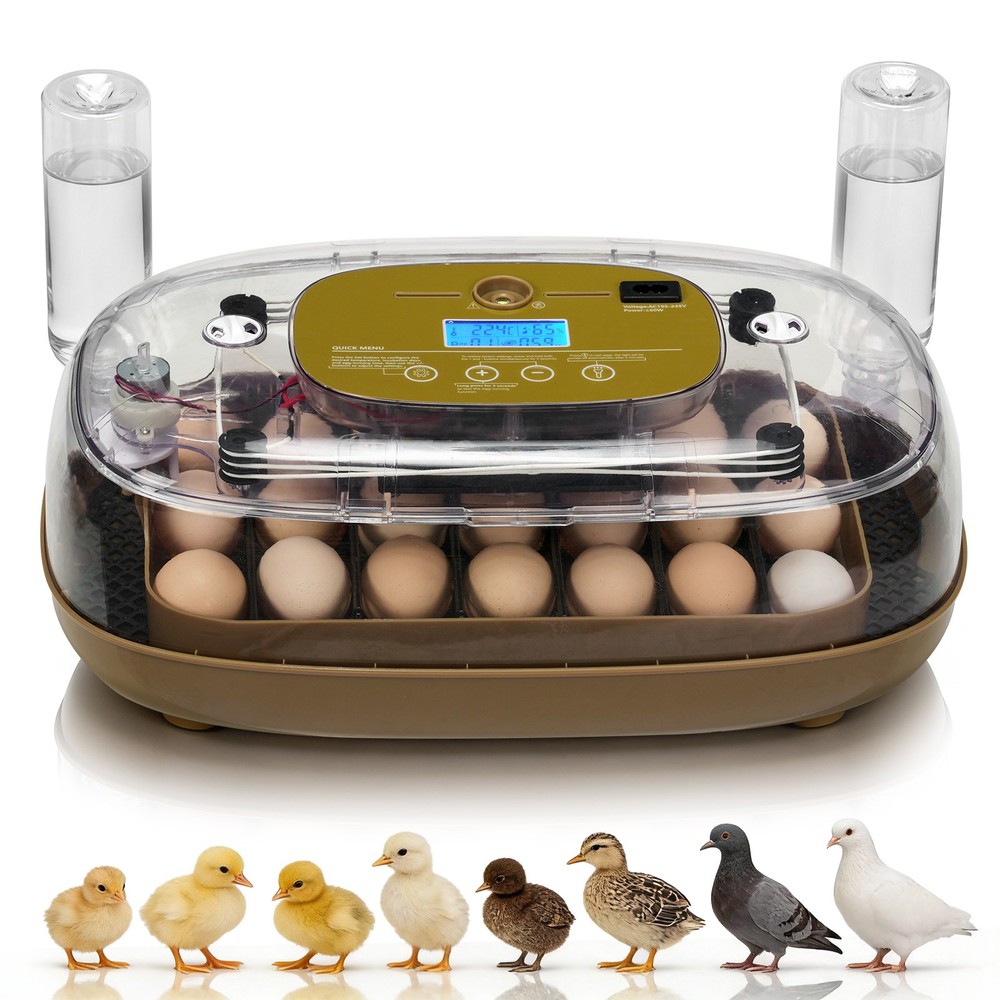 24 Egg Incubator with Automatic Egg Turning Egg Hatching Temp & Humidity Control