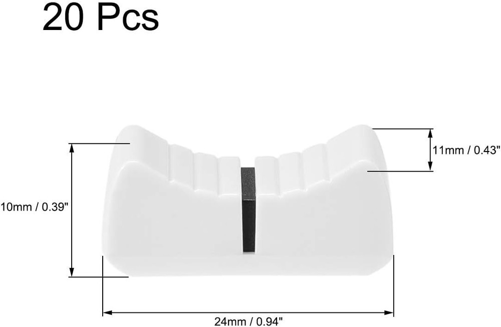 24mmx11mmx10mm Console Mixer Slider Fader Knobs Replacement for Potentiometer...