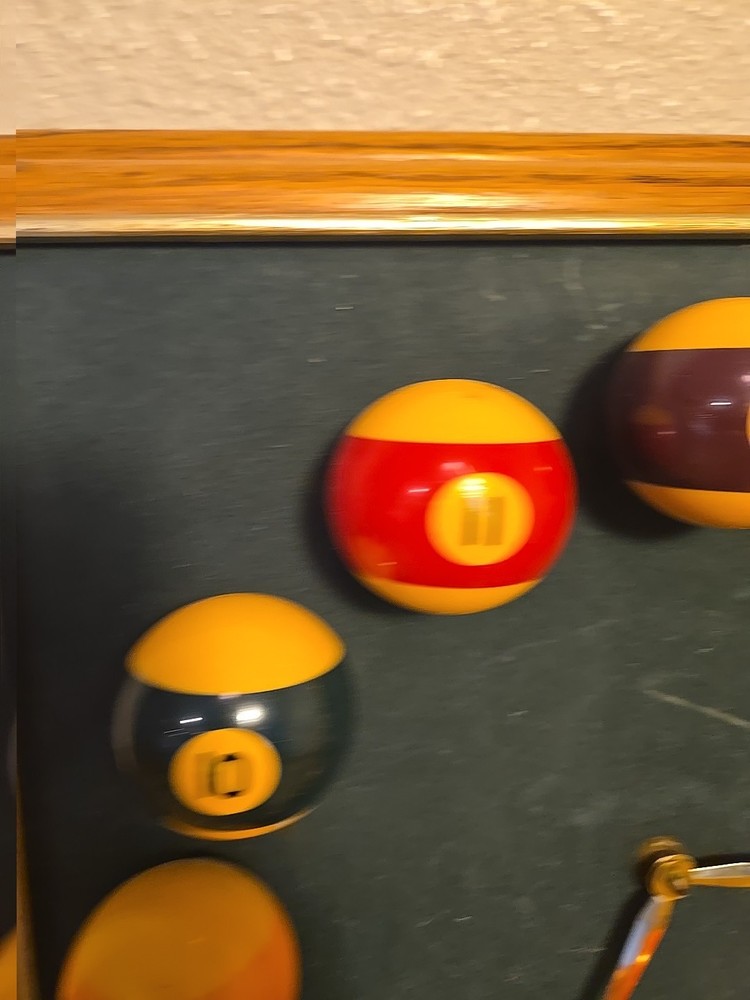 POOL TABLE Billiard Room Clock VINTAGE Works