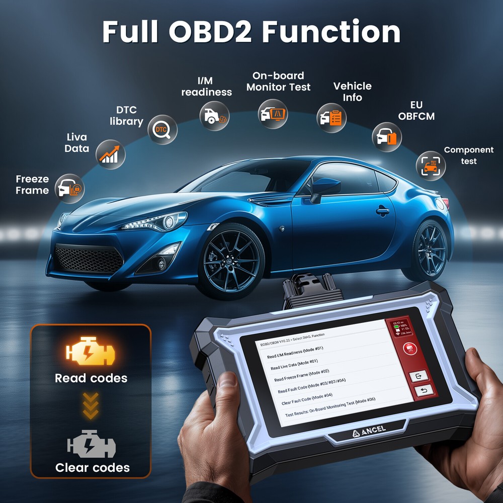 Wif iLifetime Free Update OBD2 Scanner Code Reader ABS SRS Transmission Engine