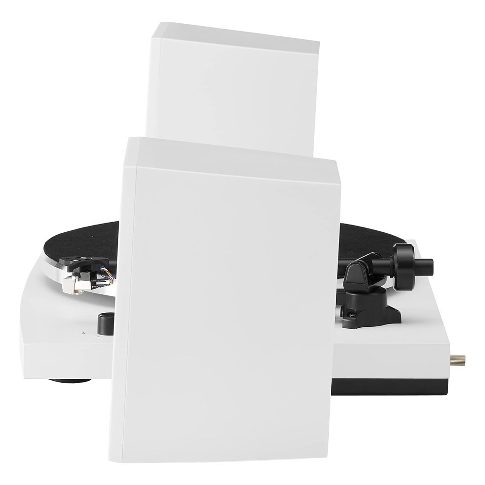Crosley T150B-WH Bluetooth Turntable Shelf System with Speakers White