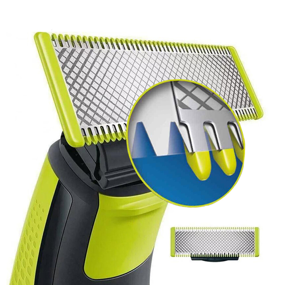 2 Blades Norelco QP210/80 OneBlade Replacement Head for QP2520 /QP6510 /QP6520