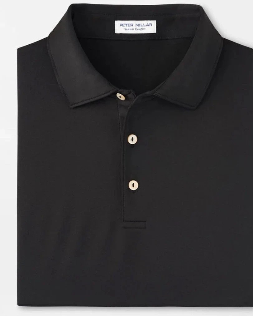 Peter Millar Crown Sport Polo Shirt Solid New With Tags