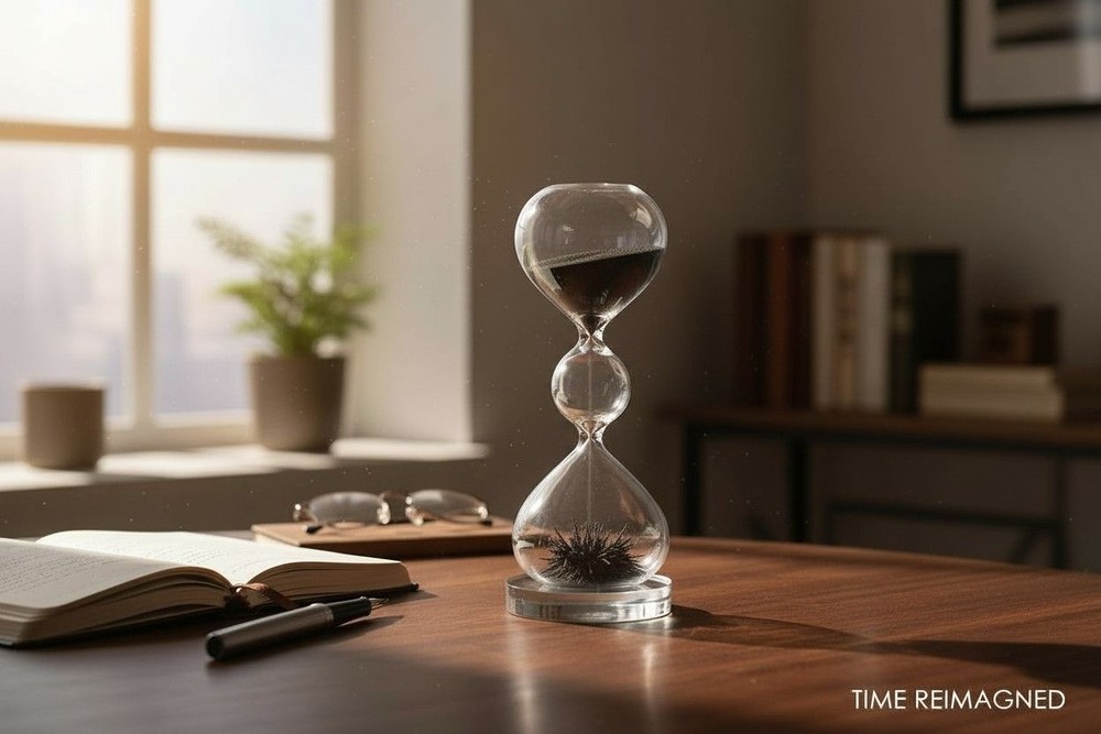 Magnetic Sand Timer 6" - Mesmerizing Floating Sand - New