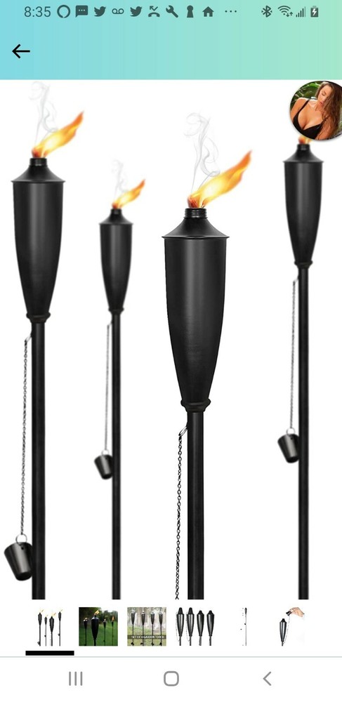 tiki torches metal