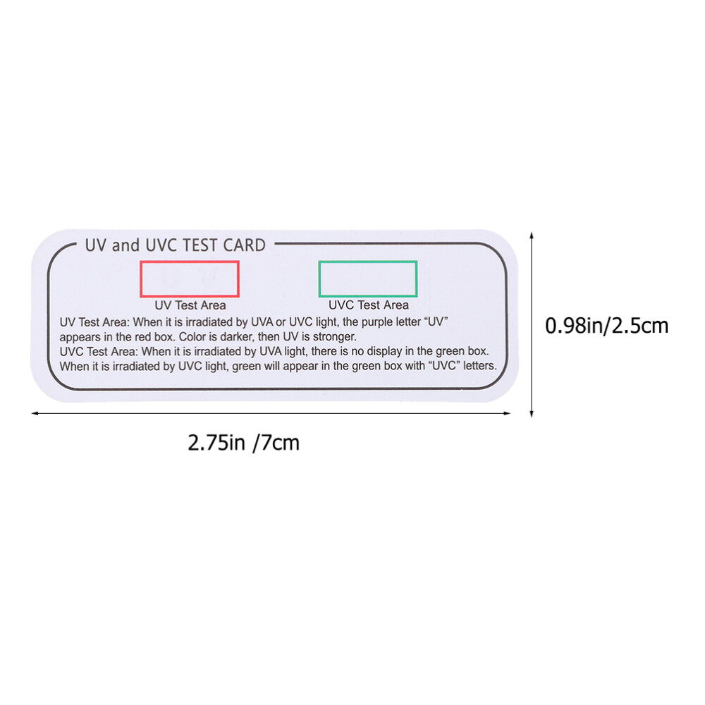 UVC-UVA Testing Cards Light Identifying Tools UVA Testing Strips Indicator Cards