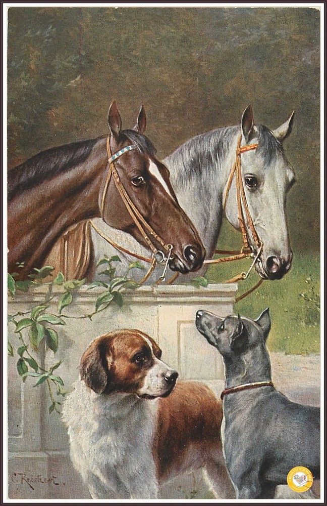 Horses & Dogs - Chart Counted Cross Stitch Pattern Chart DMC 1448