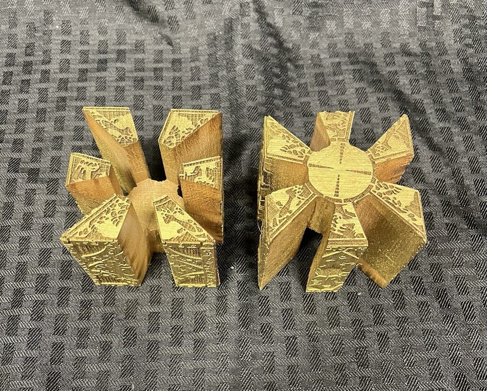 Solid Wood Hellraiser Cube Puzzle Box