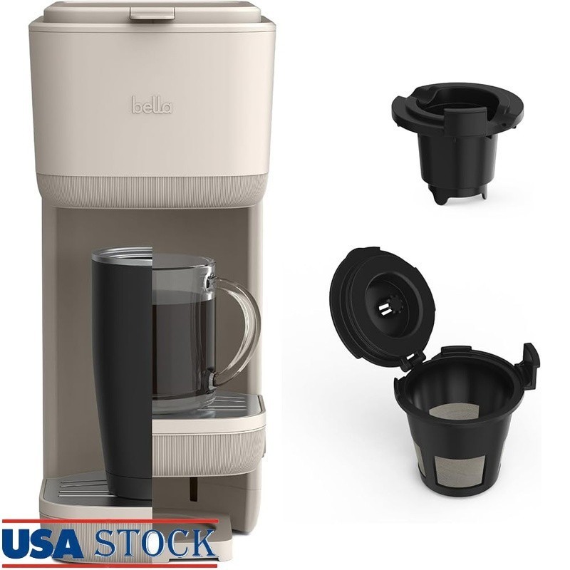 Single Serve Coffee Maker Adjustable Drip Tray Easy Cleanup Compact Brewer New