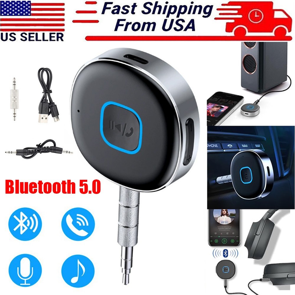 Bluetooth Receiver 3.5mm Aux Car Adapter Wireless Audio Receiver for Home Stereo