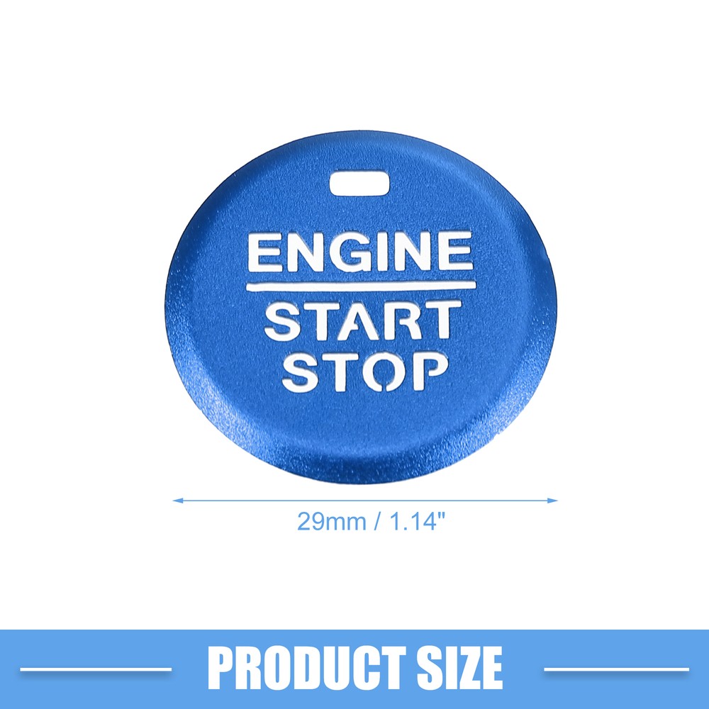 Engine Start Stop Ignition Button Cover Decal for Ford for Mustang 15-21 Blue