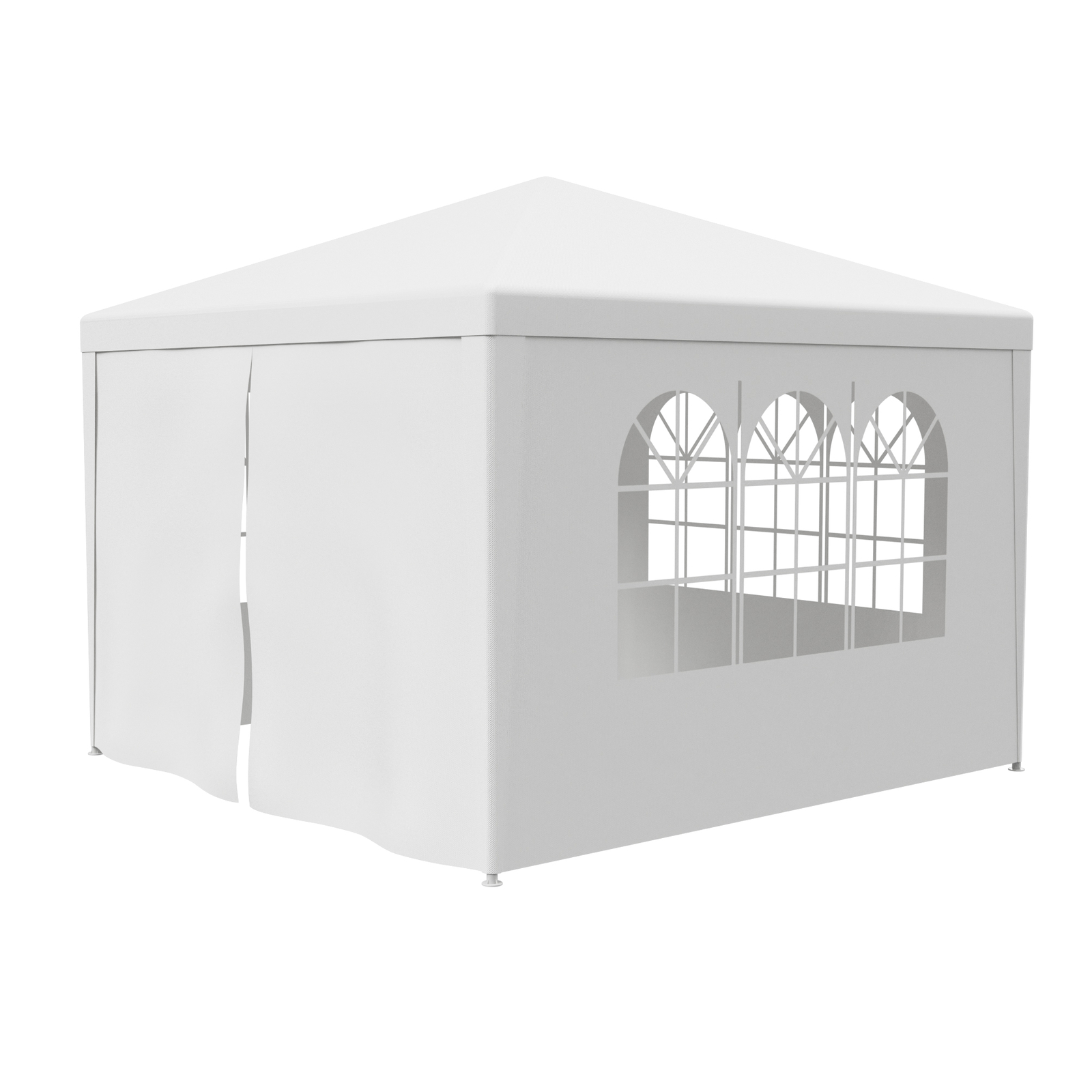 10'x10'/20'/30 Outdoor Gazebo Wedding Party Tent White Canopy With Sidewalls