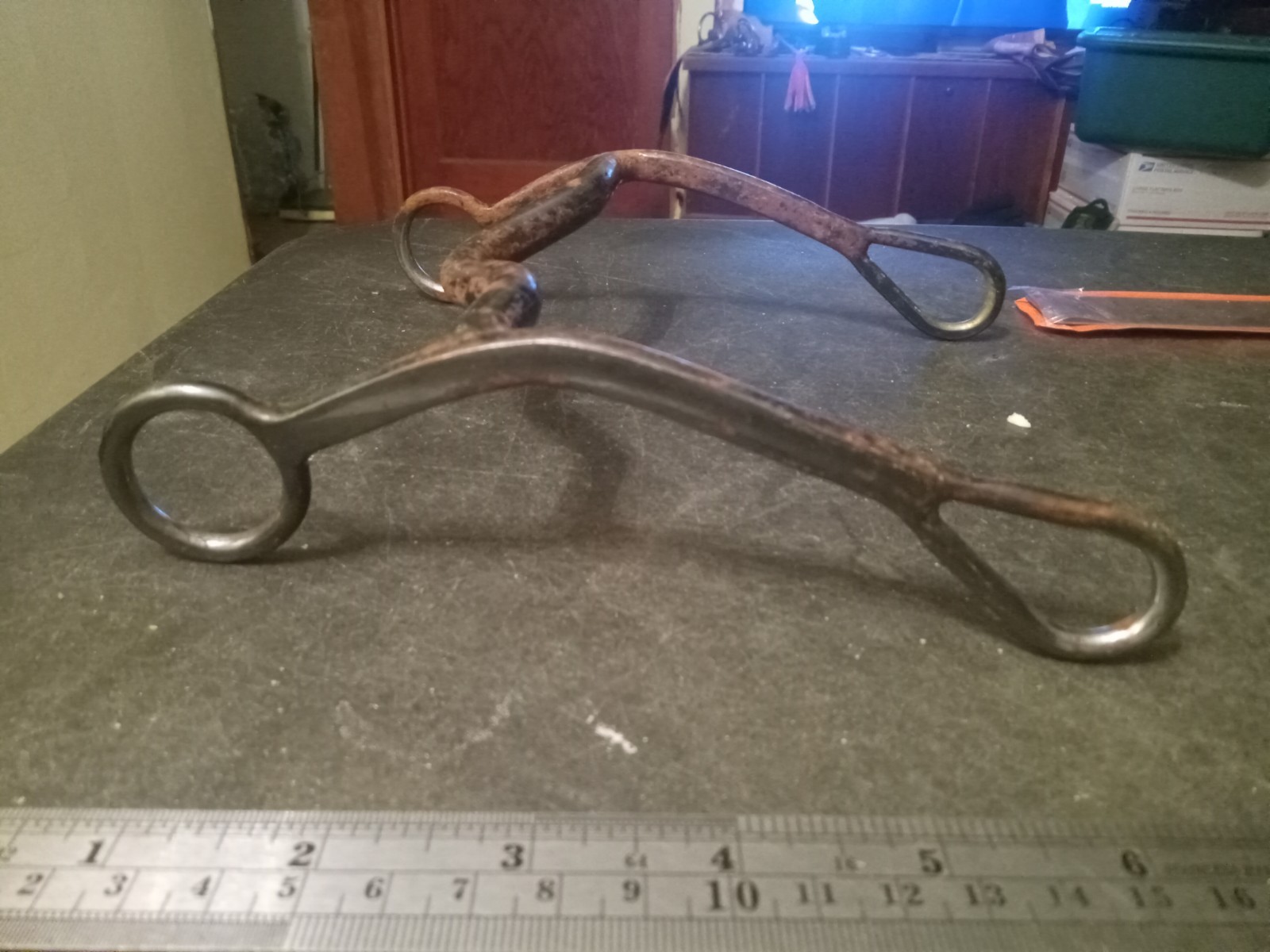 Used  c port bit sweet iron 5 in ported mouth curb bit