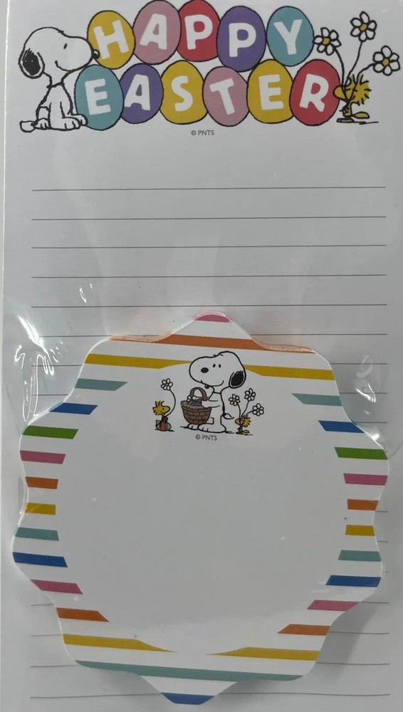 Peanuts - Snoopy Happy Easter Note Pad/Shopping List Set Magnetic