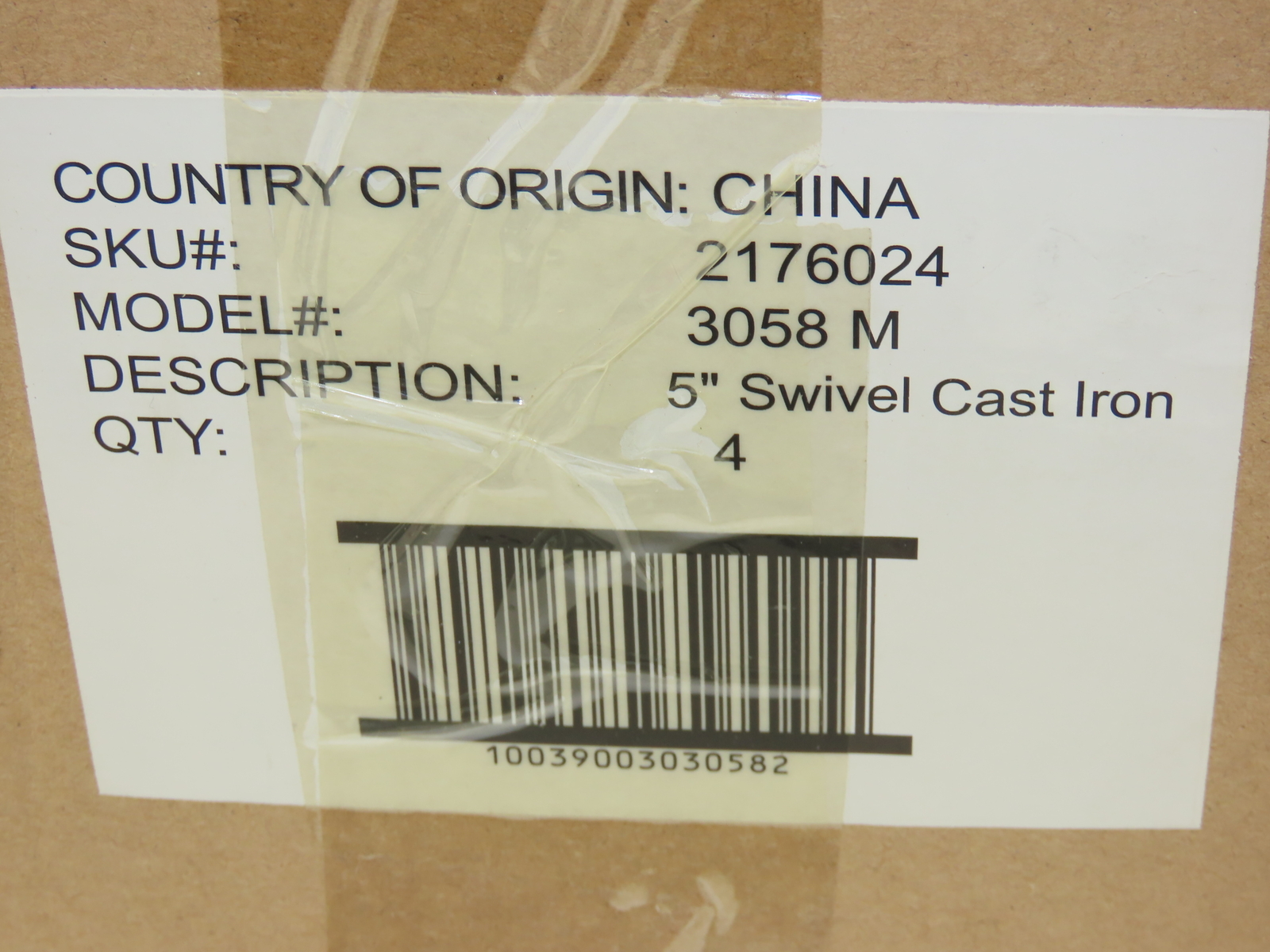 Cast Iron Swivel Caster Wheel 5" Lot of 4