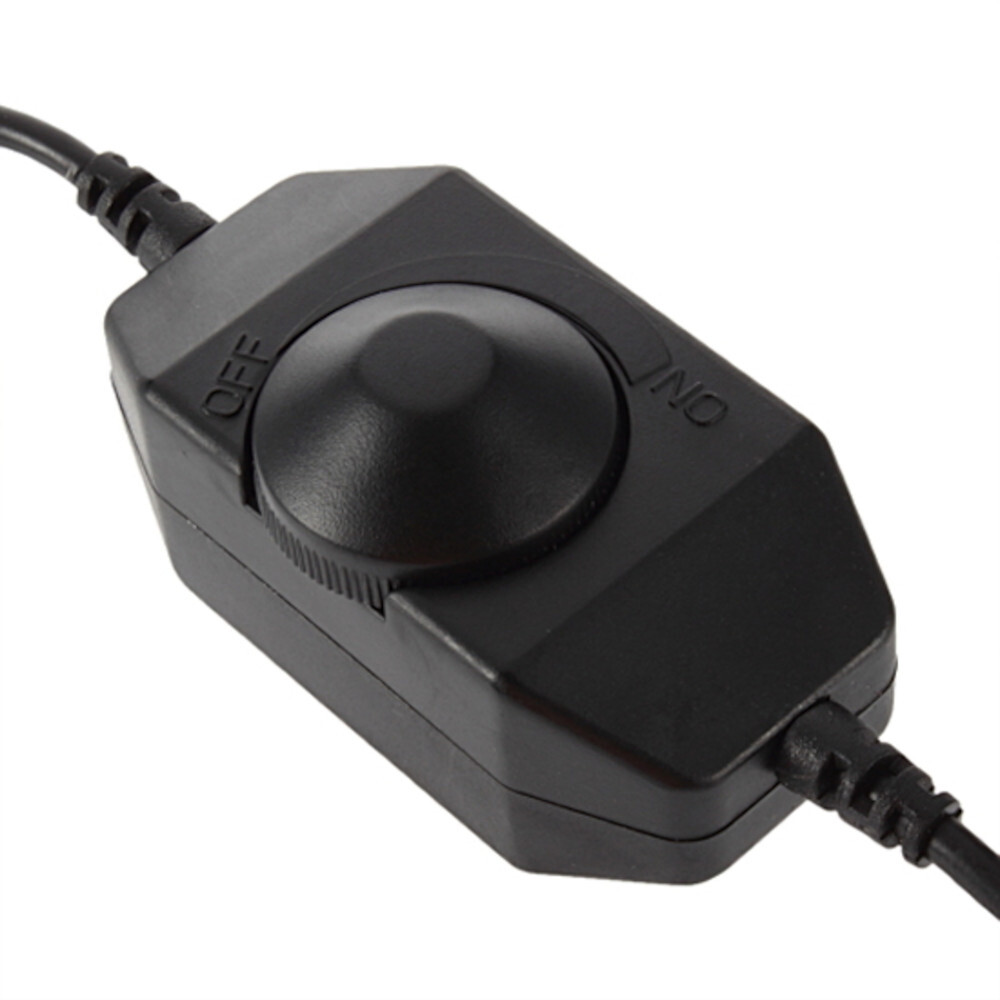 Inline Manual Dimmer Switch for LED Strip Light, Black