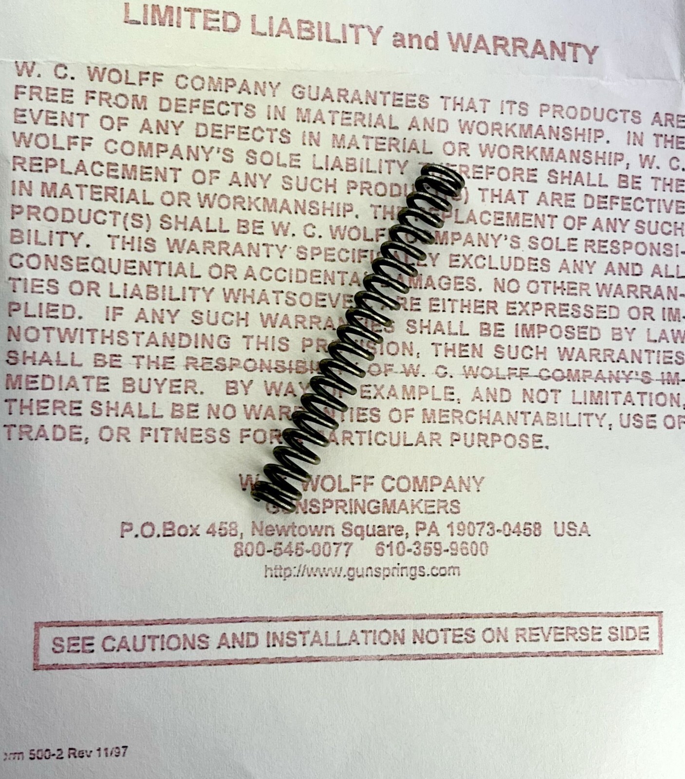 1911 Full & Commander Hammer Main Spring 15 16 17 18 19 20 21 23 25 26 28 30 34