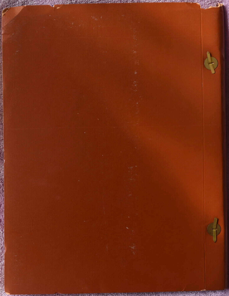 1960 " Bell Canto " by Robert Hill Original Screenplay Script