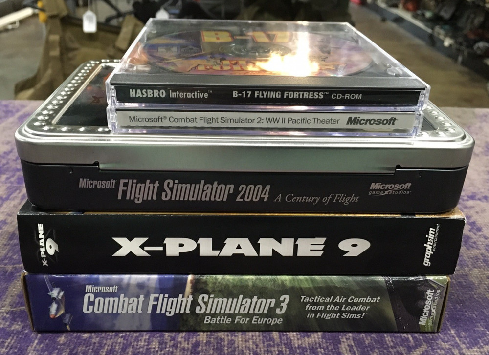 Microsoft 5 Pack PC Games CD-ROM Flight Simulator Custom Bundle