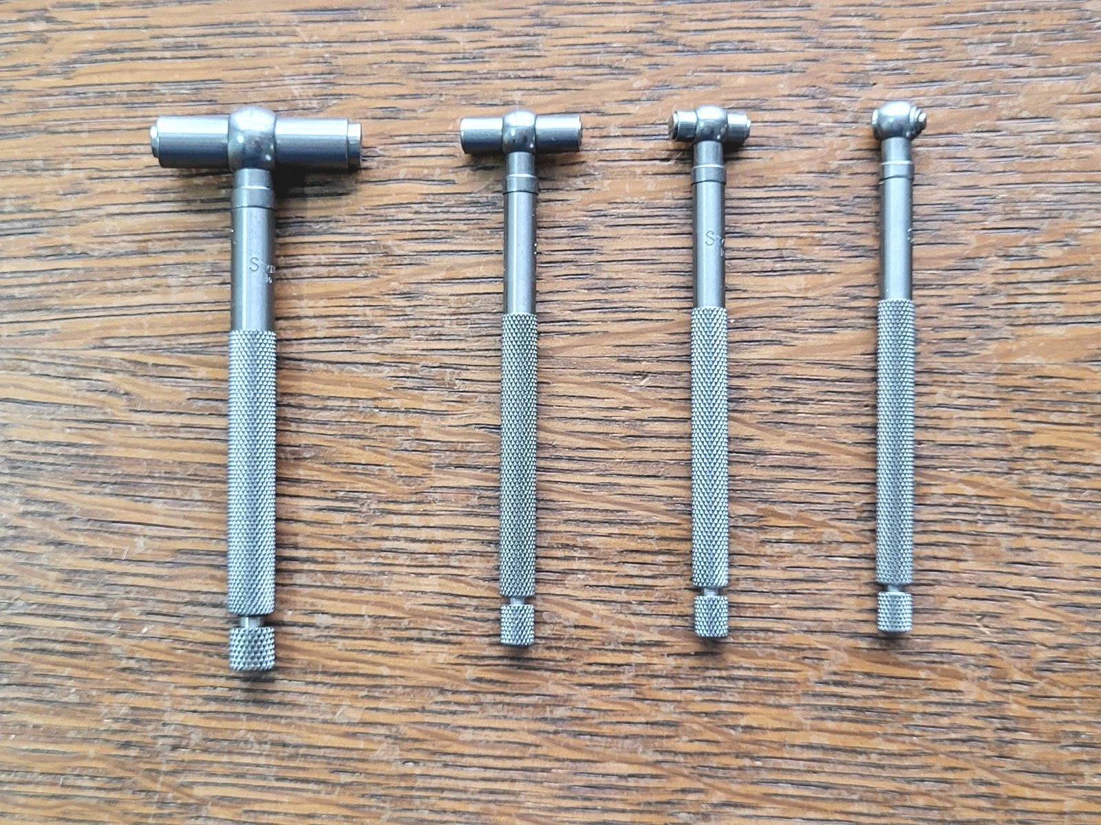 Vintage L. S. Starrett No. S579G Set of Four Telescoping Gages in Pouch USA