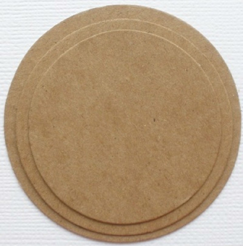 {6} NESTING CIRCLES - Coasters  Bare Unfinished Chipboard Die Cuts