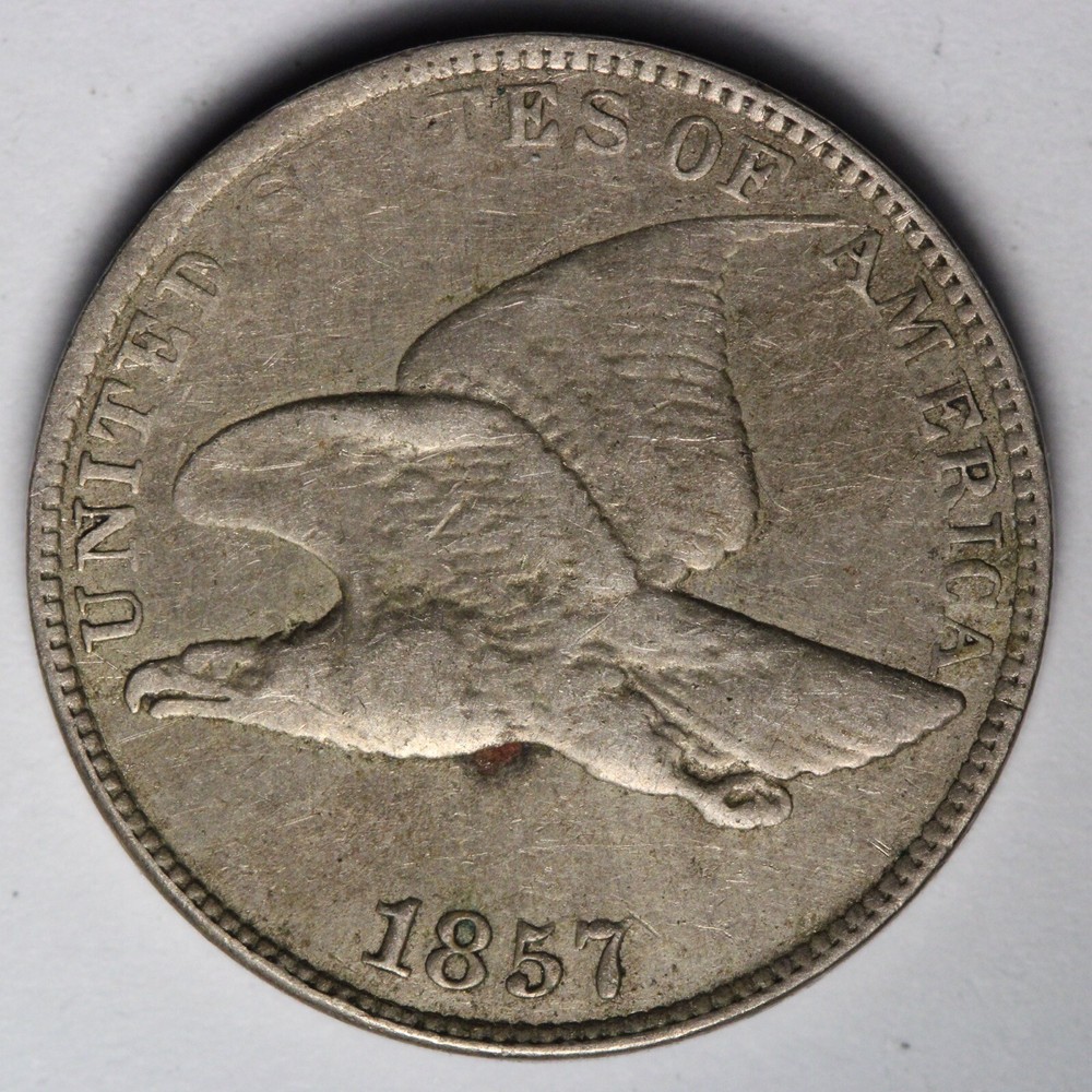 1857 Flying Eagle Cent Penny FINE E120 WWNT