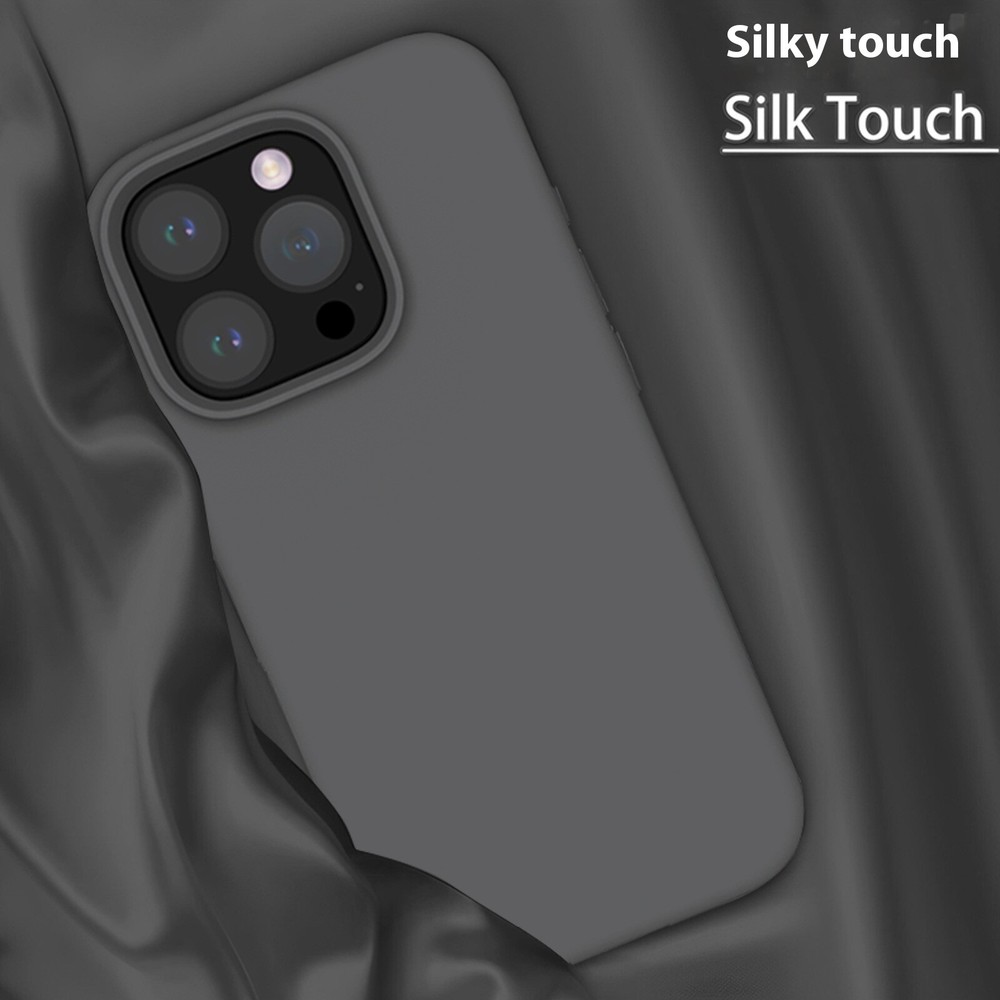 Solid Color Drop-resistant Phone Case Liquid Silicone Phone Case