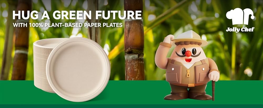 J CHEF postable Heavy Duty Plates 𝟭𝟬 𝗜𝗻𝗰𝗵 [𝟭𝟱𝟬 𝗣𝗮𝗰𝗸]