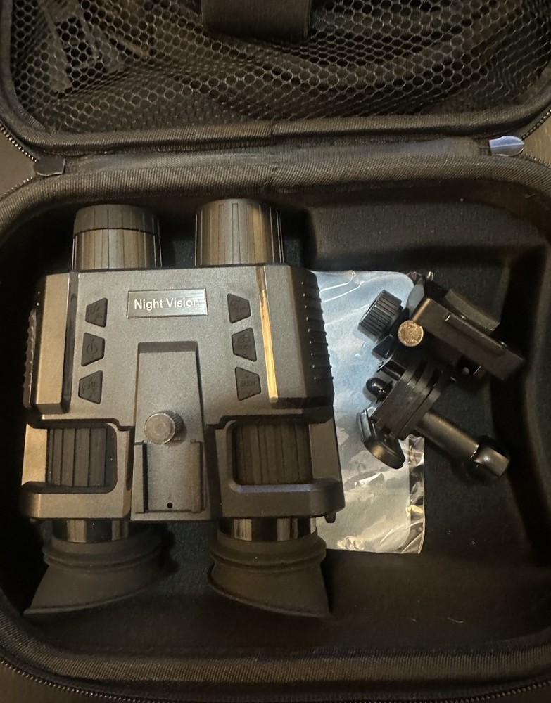 Digital Infrared Night Vision Binoculars w/ Case, Head Strap,Tripod Mount-Tested