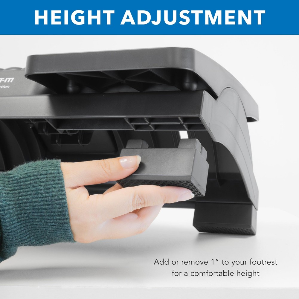 Mount-It! Ergonomic Footrest, Tilt Adjustable Individual Platforms, Height Adjus