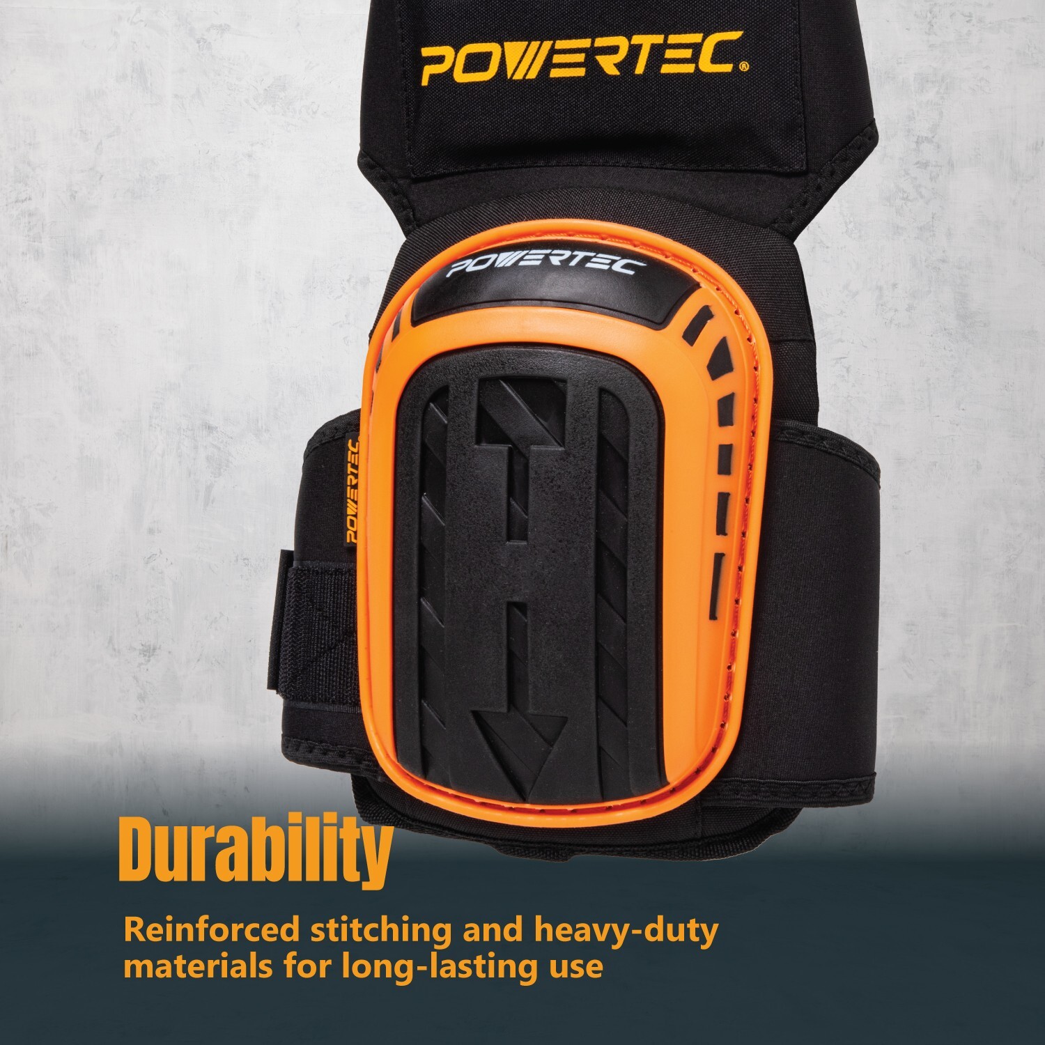 POWERTEC 71880 Knee Pads for Work, Construction, Flooring, Gardening, 1 PAIR