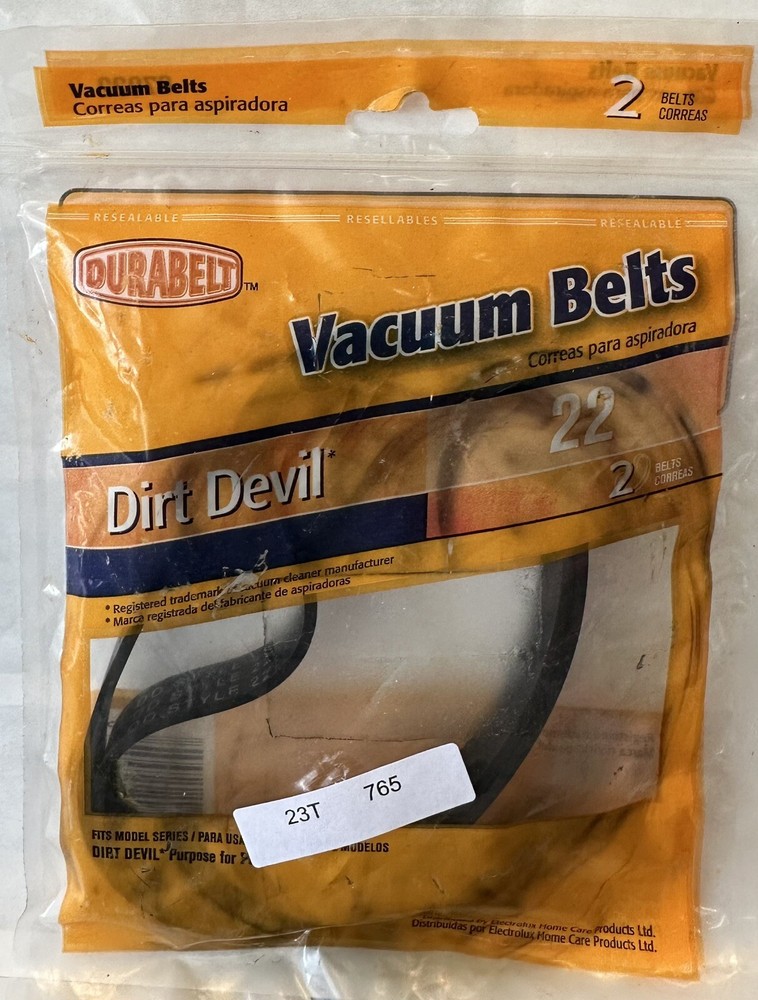 DIRT DEVIL VACUUM BELTS by DURABELT (67022) NEW