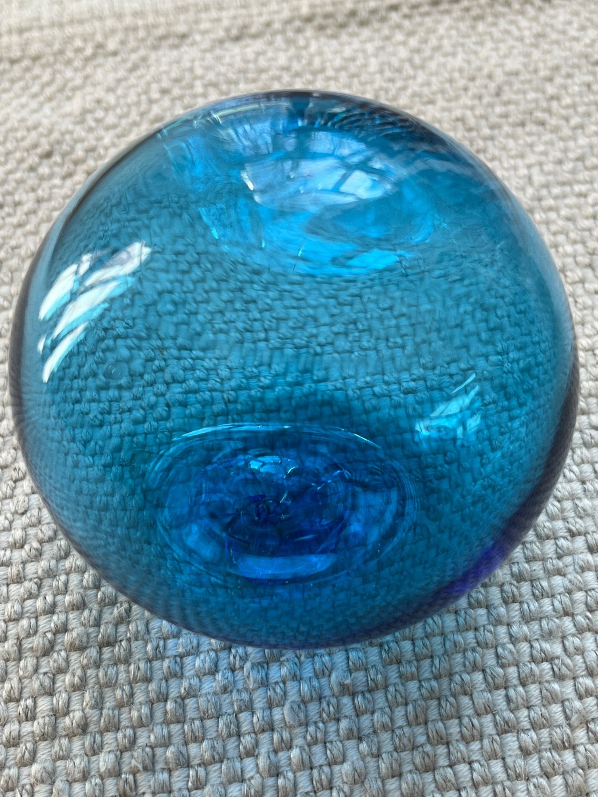 Lot of 7 vintage hand blown glass fishing floats or balls.