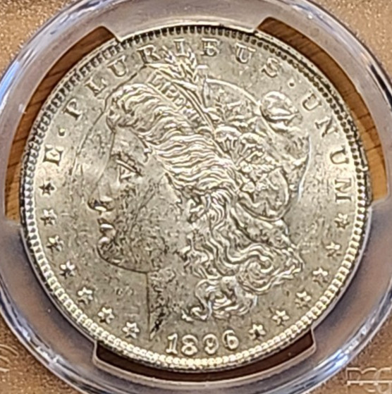 1896 PCGS MS61 MORGAN 90% SILVER 404