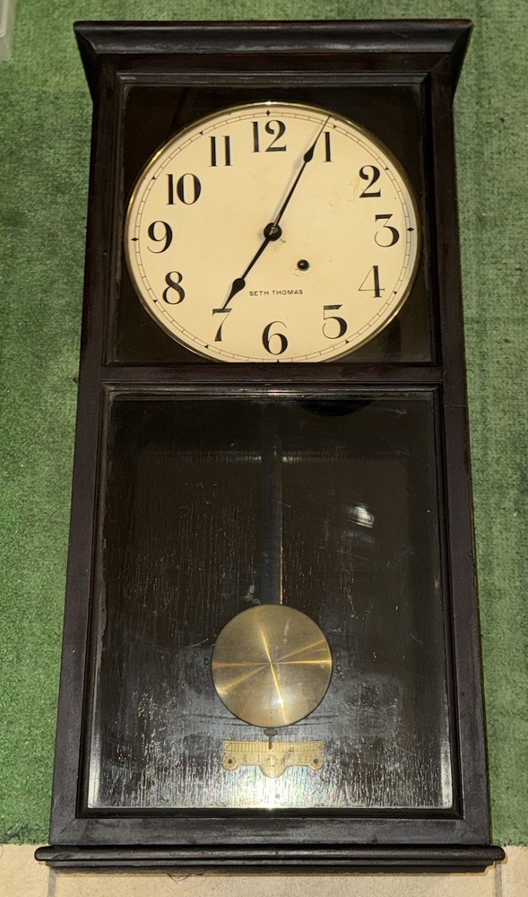 Antique Seth Thomas Regulator Wall Clock