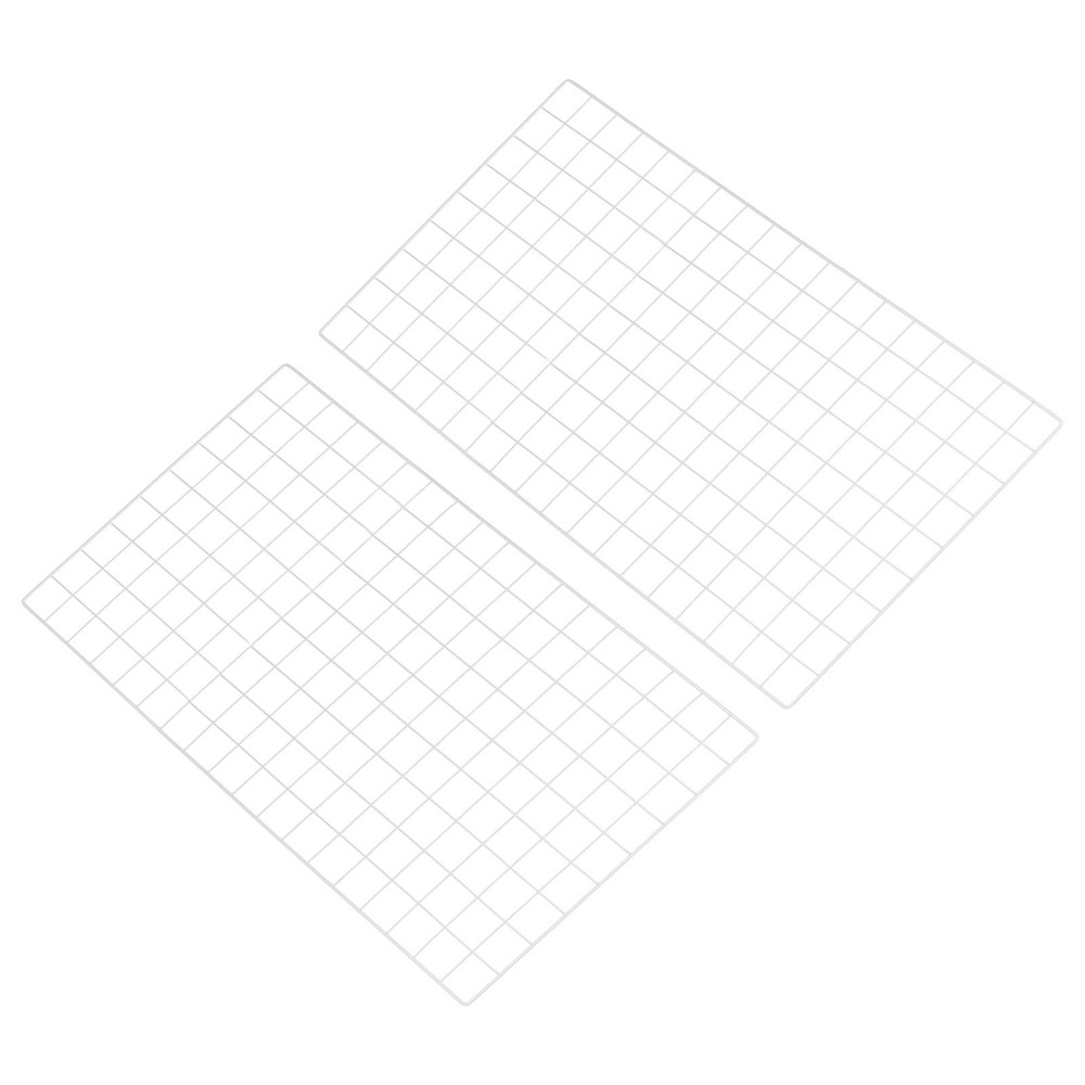 37"x18" Wire Grid Panel 2 Pcs Wall Grid Decorative Board Photo Display White