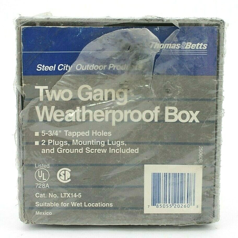 Thomas & Betts LTX14-5 2-Gang Outlet Box