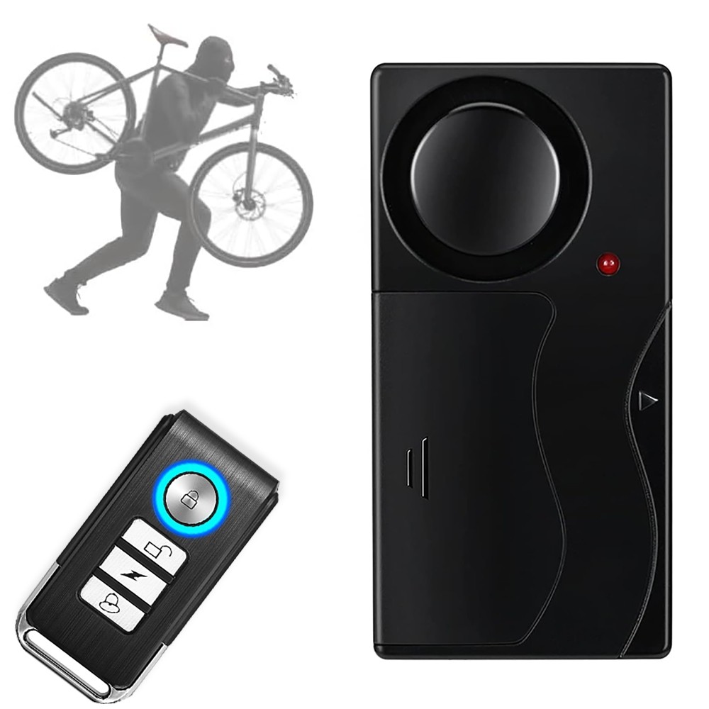 Loud 150dB Wireless Anti-Theft Vibration Motorcycle Bicycle Bike Alarm Security~