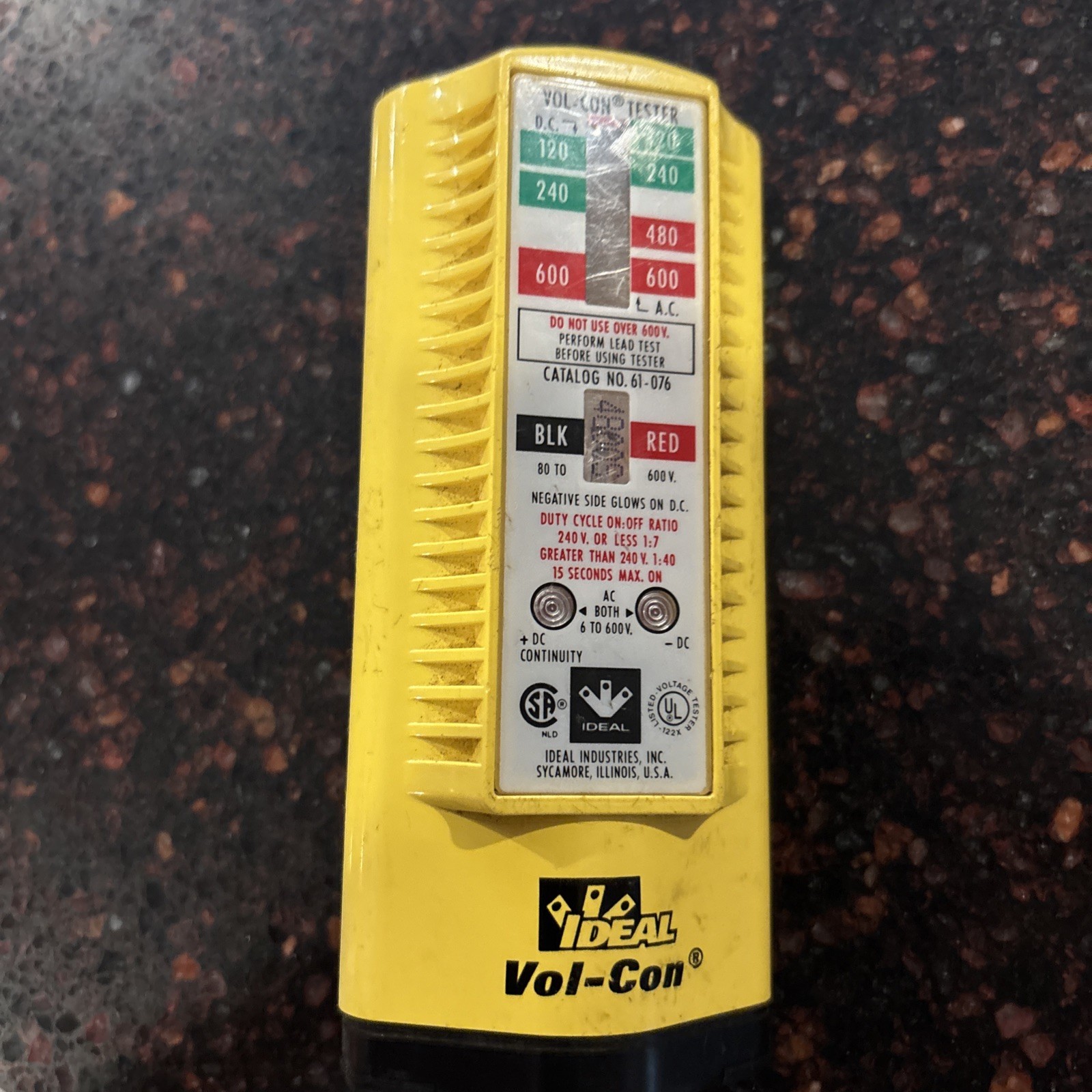 Ideal Vol-Con 61-076 AC/DC Voltage Tester 120V-600V.